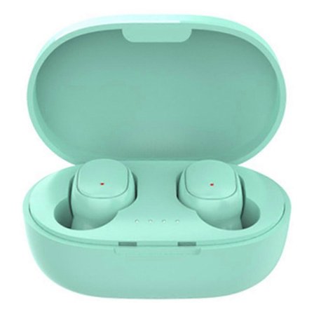 A6S Trådlösa Bluetooth-kompatibla Hörlurar Mini Dubbla In-Ear Musikhörlurar Brusreducerande TWS (Grön, Grön)