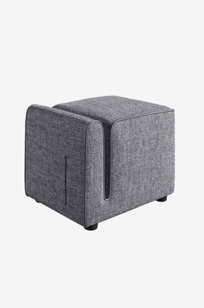 Homitis - Pouffe Paris - Harmaa - Sängynpäädyt - - Homeroom