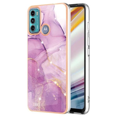 Marmormotiv Motorola Moto G40 Fusion / Motorola Moto G60 skal - Lila / Rosa Marmor