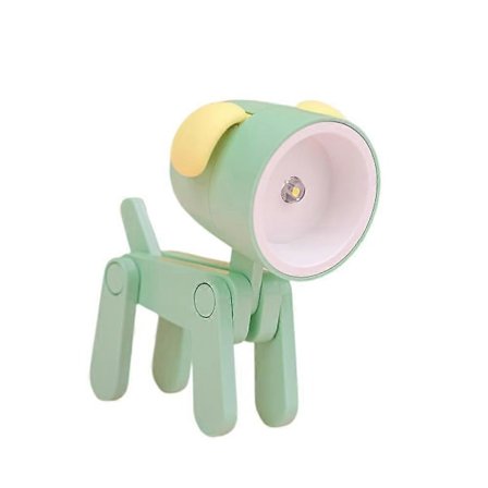 LED Student Pet Söt Cartoon Valp Nattlampa 1 st, Mini Valp Läslampa, Justerbart Telefonställ, Bärbar Vikbar Liten Skrivbordslampa Liten