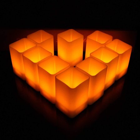 12 Blinkande Flammlösa LED-Ljus - Varmvit - Jul