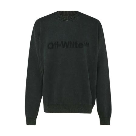 Off White, Round-neck Knitwear Zwart, Heren, Maat:L