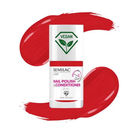SEMILAC BREATHable TECHnology Nail Polish & Conditioner 2in1 016 7ml - Smalto