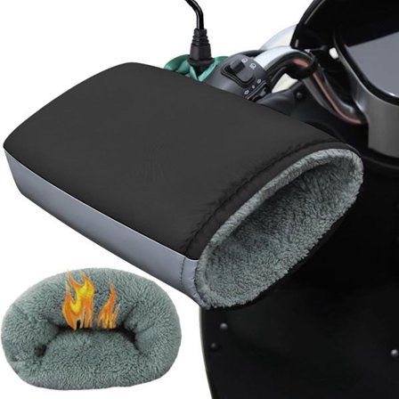 Sykkelhansker, vanntette motorsykkelhansker, 18*30cm, med refleksstriper, 1 par, svart, varme vintersykkelhansker