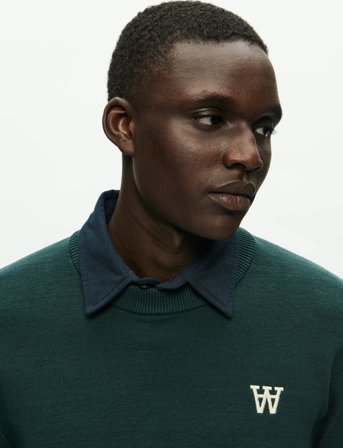 WOOD WOOD Wwcurt Crew Neck 25212 - Green - XS