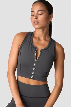 ICANIWILL - Contrast Sports Bra Dark Grey - Sport-BH - Damen - ICIW