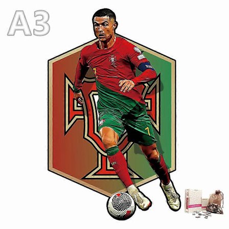 Puinen jalkapalloilija palapeli Eläinpalapeli Puukäsityölelut lapsille Salaperäiset söpöt eläimet Puinen palapeli aikuisille (h)