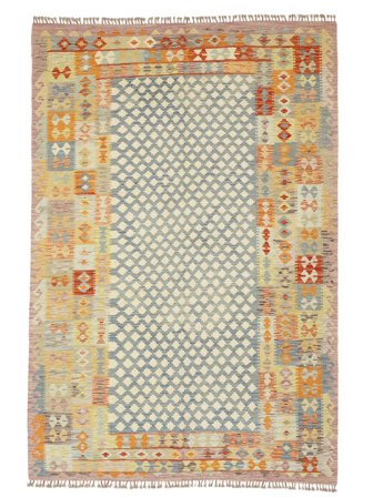 Oriental Kilim Afghan Old Style Rug 199X296 Wool, Afghanistan
