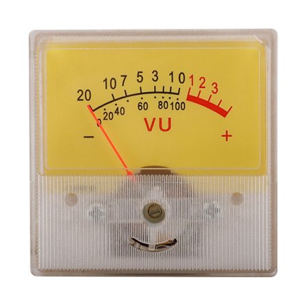 Professionel VU Meter Bærbar DB Level Header Square Box VU Meter til DIY Audio