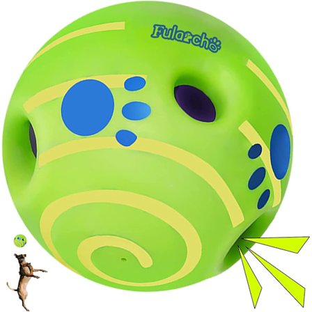 Giggle Ball Interaktiv Hundebold Til Store Hunde Wobble Wag Bold 5.5" Hunde Legetøj Uforgængelige Sjov Pivekugler Til Kedsomhedstræning Tandrensning