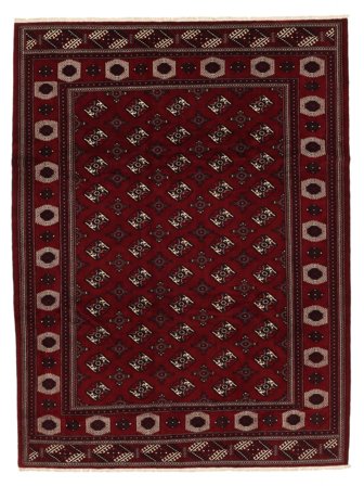 Oriental Turkaman Rug 275X366 Black/Brown Large Wool, Persia