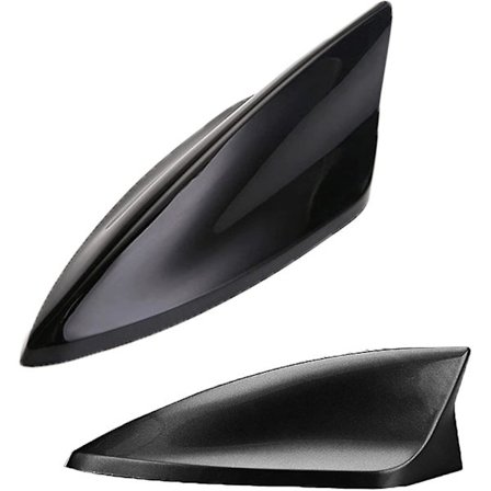 Hajfena-antenn, universell bil, FM/AM-antenn, tillverkad av ABS, vattentät och dammtät (svart)