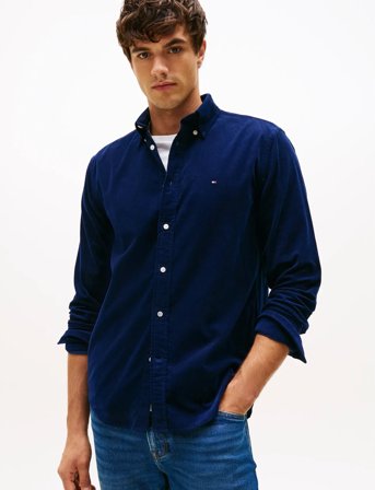 Tommy Hilfiger Solid Corduroy Rf Shirt - Navy - XL