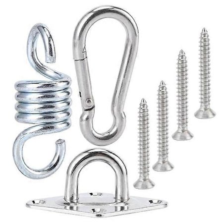 Svingkrok i rustfritt stål, fast krok, hengekøye hengende stol kurv pute øyeplate