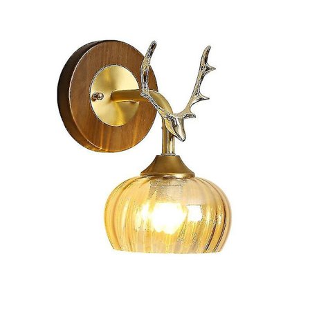 Vägglampa Belysning Trä Sovrum Sänglampa Vägglampa TV Bakgrund Vägglampa Korridor Trappa dekoration