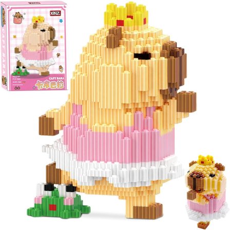 Byggeklodser til Kapivar, 1680 stk. Kapivar Byggesæt, Mini Byggeklodser til Kapivar, Mikro Byggeklodser, Gave til Drenge og Piger