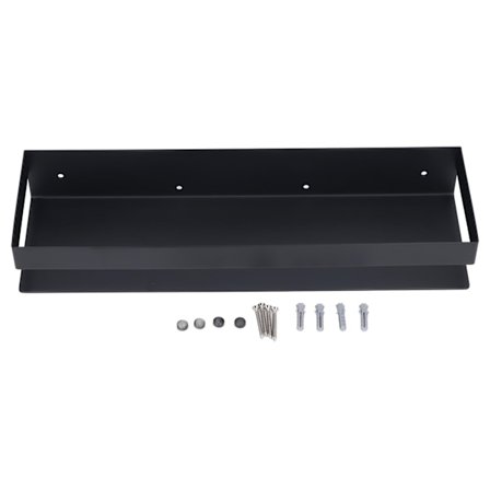 40cm Badrumsvägghylla Modern Enkelt konserveringsmedel Rostfritt stål Vattentät hylla för kök Sovrum Matt Svart