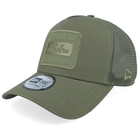New Era - Grønn trucker Caps - Tonal Patch Olive A-Frame Trucker @ Hatstore