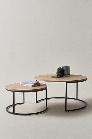 Jotex - Stolik Kawowy Dwuczęściowa Dab - REDMOND - Kup Stoliki dostawiane do sofy firmy Jotex