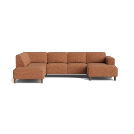 Toledo U-sofa, højrevendt - Puente Brun terracotta - 302x205x78 - Sofa, u-sofa