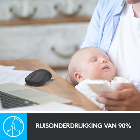 Logitech M220 Silent - mus - 2.4 GHz - koksgrå