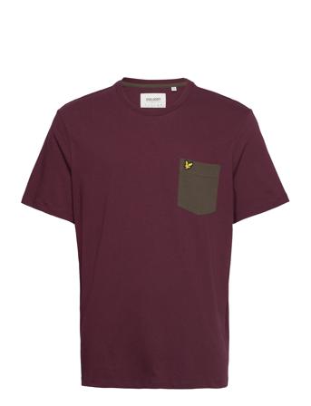 Contrast Pocket T-Shirt T-shirts Short-sleeved Burgunder Lyle & Scott