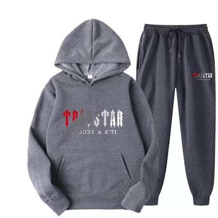 Sportkläder tryckt tvådelad huvtröja och sweatpants för män