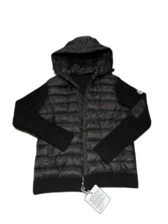 Svart Moncler cardigan med huva