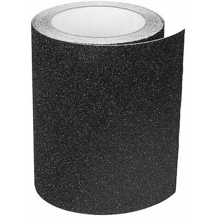 Aunrtb självhäftande halkfri tejp för trappor, friktion, slipande för säkerhet, stege, inomhus, utomhus, hög draghållfasthet, 15 cm x 5 m, svart