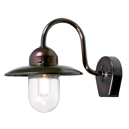 Westal Nisse Veggarmatur 300 x 230 mm, E27 Kobber, klart glass, Belysning