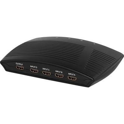 Deltaco HDMI-206 - Video/audio switch - 4 x HDMI - stasjonær
