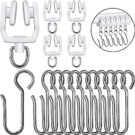 Klemmevals U-skinner (50 stk) for U-skinne gardinkroker