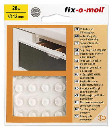 FIX-O-MOLL ANTISKLIPUTER TRANSPARENT 12MM