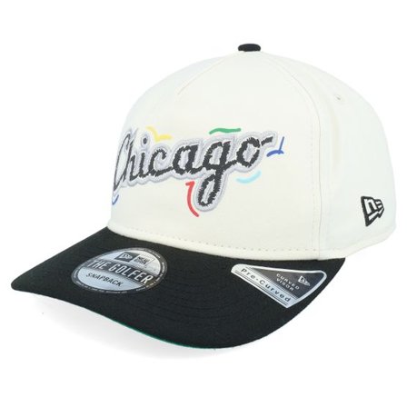 New Era - MLB Vit adjustable Keps - Chicago White Sox Team Scribble Chrome/Black A-frame Adjustable @ Hatstore