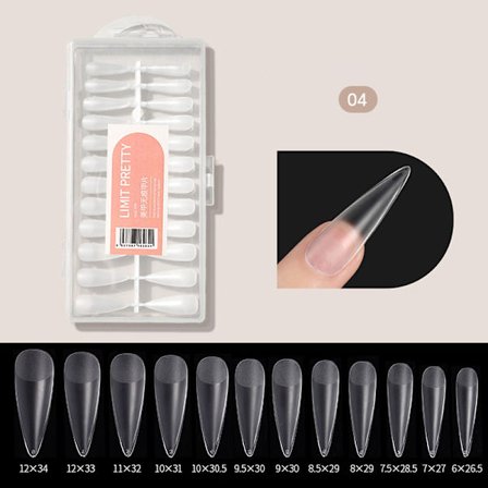 240 stk Gel X Nails Tip Press on Extension Acryl Full Cover