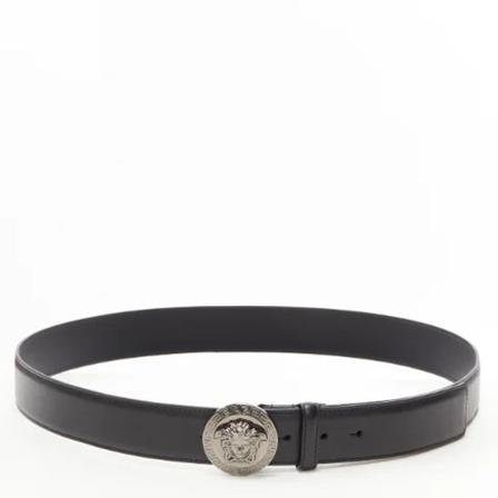 Versace Pre-owned, Pre-owned Leather belts Zwart, Dames, Maat:ONE Size