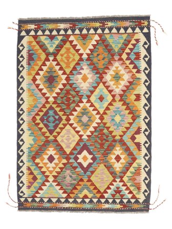 Kelim Afghan Old Style Vloerkleed Handgeweven 102X151 Bruin/Donkerrood Afghanistan