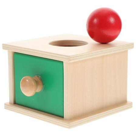 Puinen lasten oppimislelu, käden ja silmän koordinaation harjoitteluun lapsille (pyöreät pallolaatikot 12*12cm