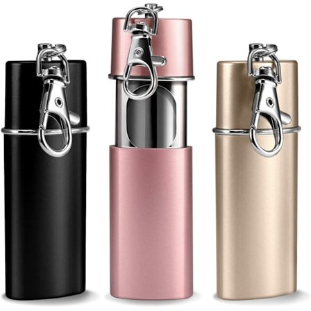 Set med 3 Bärbara Askoppar (Svart + Rosa + Guld) Mini Resa Asko