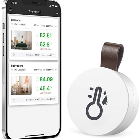 Bluetooth romhygrometer termometer, mini romtermometer, temperaturmåling Se