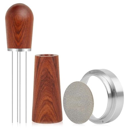 51mm Espresso WDT-verktyg, doserings tratt och siluppsättning, Espresso-tillbehörssats Barista-set, kaffenål