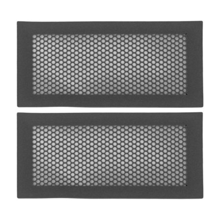 2 st barnsäkra ventilationsgaller, barnsäkra, mjuka silikon för hemmagolv, fångar upp skräp, hår och insekter, svart