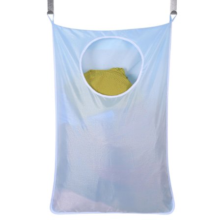 Hængende vasketøjskurv er det bedste valg til at opbevare snavset tøj og spare plads (blå)