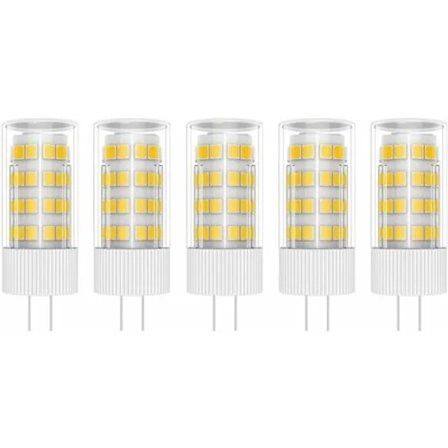 TS-5X G4 LED-pære 5W Pære 51 SMD 2835LED'er Varm Hvid 3000K LED-pære 400LM Svarer til 50W halogenpære AC 220V [Energiklasse A