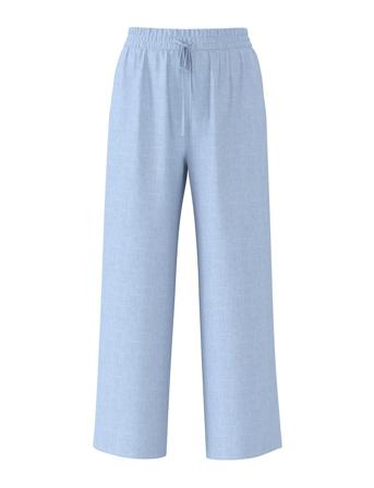Slfviva-Gulia Hw Long Linen Pant Noos Blue Selected Femme