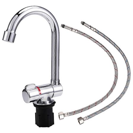 Vikbar husbilsblandare Universal för bil husvagn husbil 360° Rotation Kall- och varmvattenblandare Vattenkran, 1/2