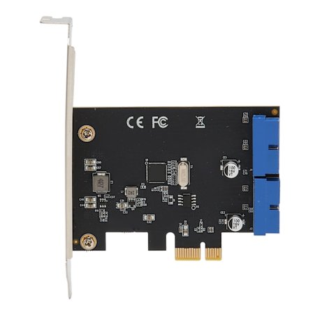 2 Port PCI Express till Dubbla 20-pin USB 3.0 Kort 5Gbps PCI Express USB3.0 Kortadapter för Stationär PC
