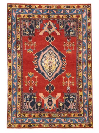 Handgeknüpft Kazak Fine 171X252 Wollteppich Dunkelrot/Schwarz