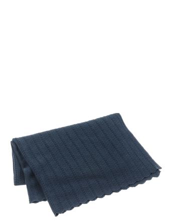 Baby Blanket, Fishb Knit, Navy Home Sleep Time Blankets & Quilts Blå Smallstuff