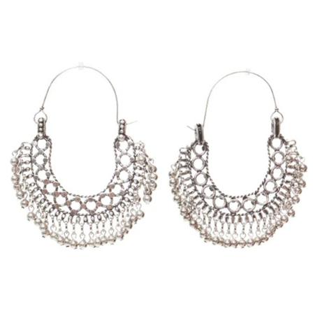 Saint Laurent Vintage, Pre-owned Metal earrings Grijs, Dames, Maat:ONE Size,Zilver